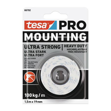 Benzi montare - BANDA DUBLUADEZIVA FIXARE ULTRA EXTREMA 19MM / 1.5M