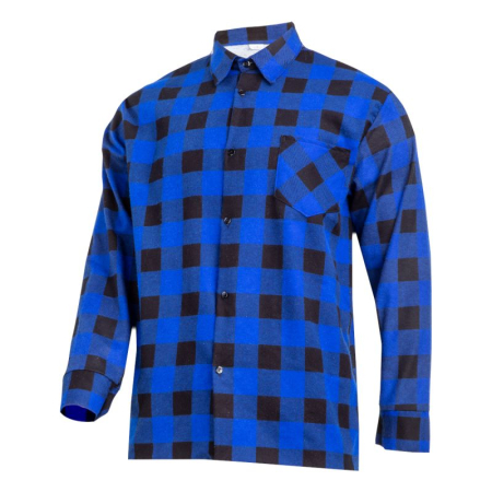 Camasi - CAMASA FLANEL CU CAROURI / ALBASTRU - 2XL/H-188