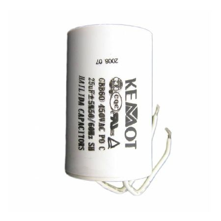 Consumabile si accesorii - CONDENSATOR MOTOR CU FIR CONECTOR - 25.00UF / 450V