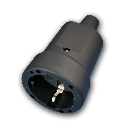 Echipamente electrice - CUPLA STECHER LINIAR CAUCIUCAT CU MANSON / NEGRU