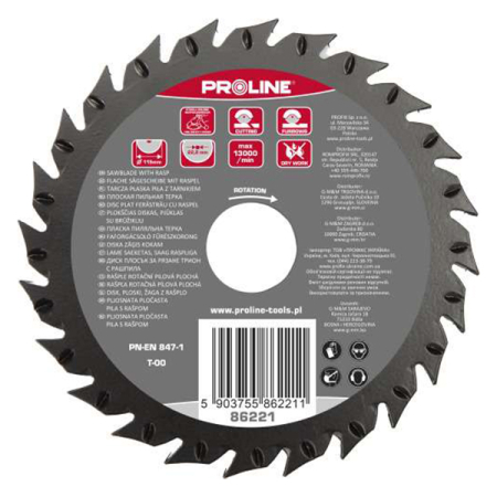 Multifunctionale - DISC RASPEL CIRCULAR PLAT / FRONTAL - 115MM