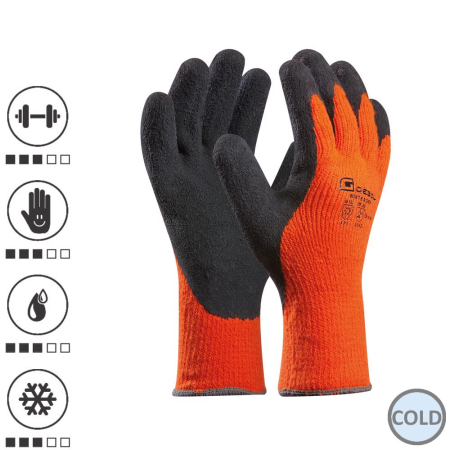 Manusi - Gebol 709284, Manusi de protectie Winter Grip, din acril, acoperire din spuma de latex cu finisaj nisipos, uz profesional, marimea 10/XL