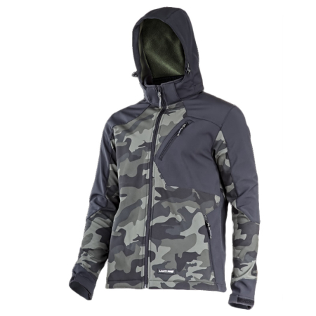 Elastice - JACHETA ELASTICA CU GLUGA / CAMUFLAJ VERDE-NEGRU - L