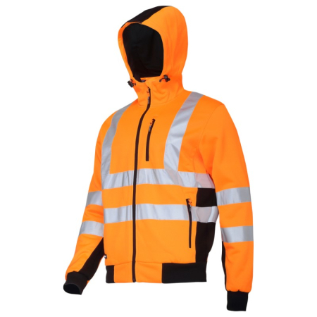 Mediu captusite - JACHETA REFLECTORIZANTA TIP-HANORAC / PORTOCALIU - S