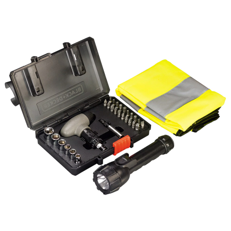 Unelte dedicate auto - KIT-SOS - UNELTE / LANTERNA / VESTA REFLECTORIZANTA