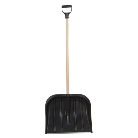 Casă - LOPATA ZAPADA PLASTIC ROTUNJIT CU MANER LEMN 485X395MM