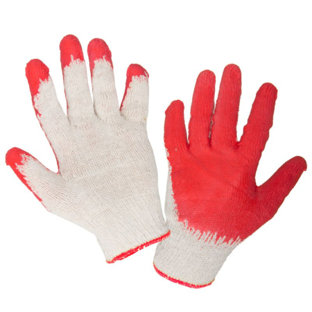 Manusi uzuale - MANUSA LATEX CU POLIESTER-BUMBAC TIP SUBTIRE / ROSU - 9