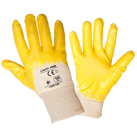 Protectia mainilor - MANUSA NITRIL CU BUMBAC INVELITA DORSAL MODERAT - 10