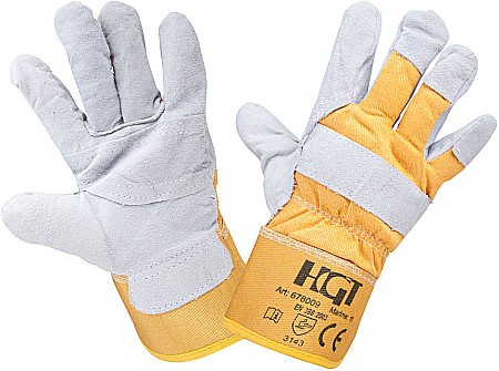 Manusi - Mănuși din piele și pânză îmblănite