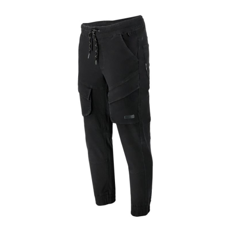 Pantaloni - PANTALON ELASTIC CU SNUR SI MANSETE / NEGRU - S