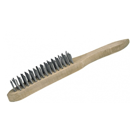 Fasonare si finisare metal - PERIE SARMA CU MANER LEMN / 5 RANDURI