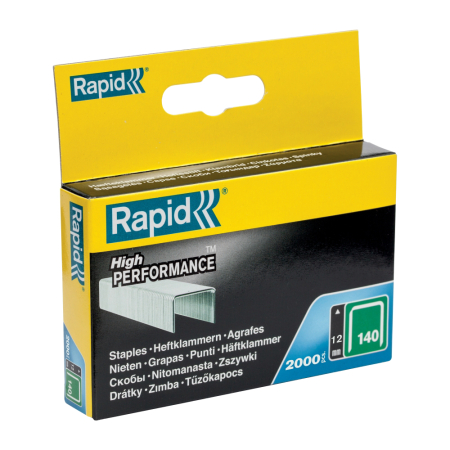 Constructii  - Rapid 11912331, set de 2000 de capse din sarma plata No. 140, 12 mm