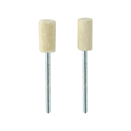 Accesorii pentru lustruire, diverse si modelare - Set biax-uri cilindrice pentru lustruire, din pasla, Proxxon 28802