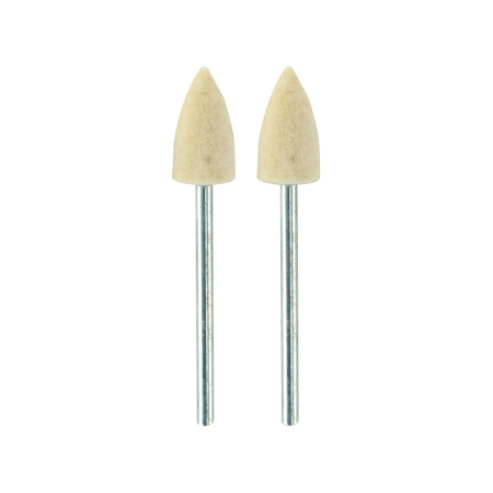 Accesorii pentru lustruire, diverse si modelare - Set biax-uri conice pentru lustruire, din pasla, Proxxon 28801