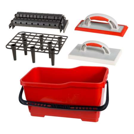 Constructii  - SET PLACARE CU GALEATA/ROLA/GRATAR/CAUCIUC/BURETE