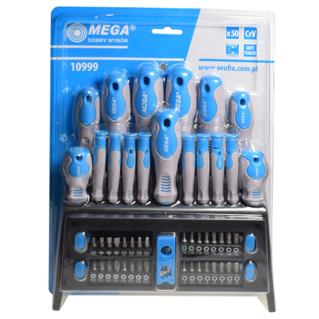 Seturi de surubelnite - SET SURUBELNITE CR-VA SOFT-TOUCH SI VARFURI - 50P.