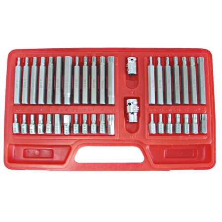 Seturi biti - SET VARFURI CANELATE/TORX CR-VA - 40P.