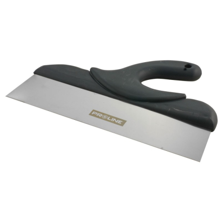 Spacluri - SPATULA INOX CU MANER PLASTIC CURBAT 350X95MM
