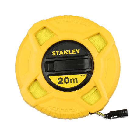 Rulete - Stanley 0-34-296, ruleta inchisa cu banda de fibra de sticla 20m, tru-zero, vizibilitate ridicata, 20m x 13 mm, blister