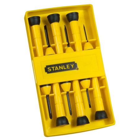 Truse surubelnite de precizie - Stanley 0-66-052, Set 6 surubelnite de precizie cu varf drept si PH