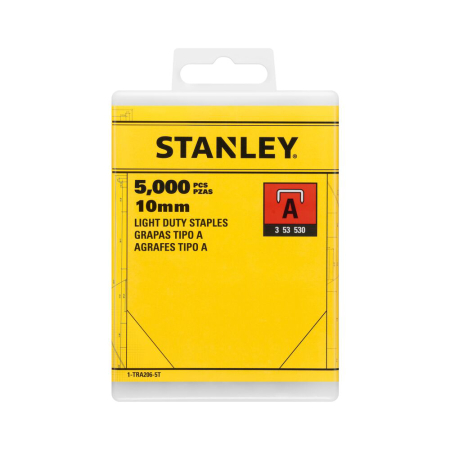 Constructii  - Stanley 1-TRA206-5T, capse pentru aplicatii uzuale, 10mm, 5000 buc tip A 5/53/530, blister
