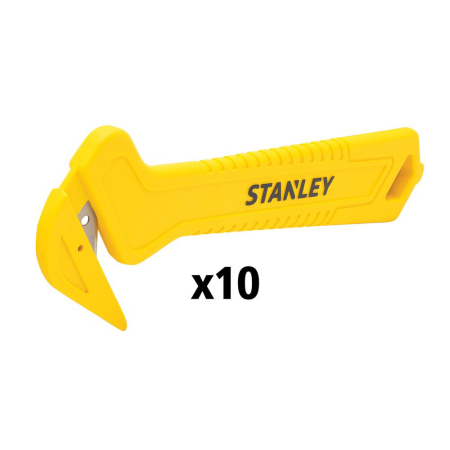  Scule de mana - Stanley STHT10355-1, Set 10 bucati cutter pentru carton, lama tip carlig