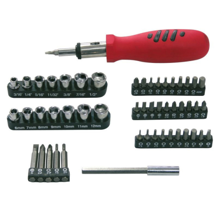 Surubelnite cu magazie - SURUBELNITA CLICHET CU VARFURI SI TUBULARE - 52P.