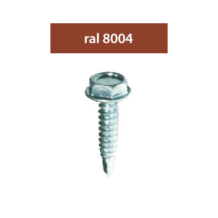 Suruburi montare - SURUBURI PERFORATOARE RAL8004-ARAMIU 4.8X28MM, 250/SET