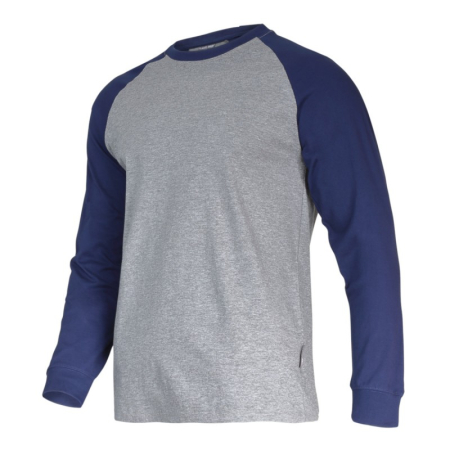 Alte protectii - TRICOU BUMBAC CU MANECA LUNGA / GRI-ALBASTRU - S