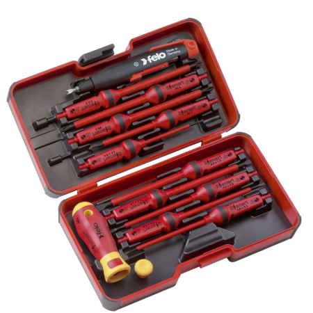 Seturi de surubelnite - Trusa de surubelnite izolate VDE, Felo E-SMART Industry, 14 piese