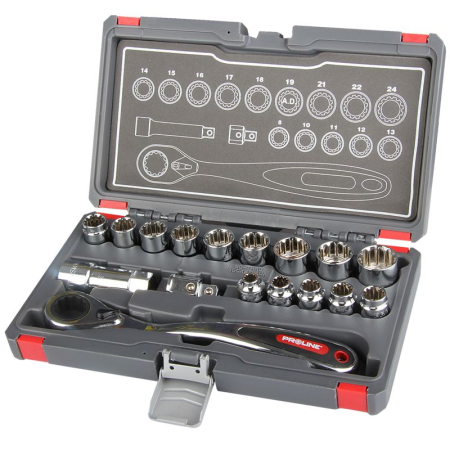 Truse si seturi de unelte - TRUSA TUBULARE CANELATE SPECIALE CU CANAL - 17P.