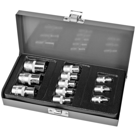 Truse si seturi de unelte - TRUSA TUBULARE TORX E4-E20 CU ADAPTOARE - 11P.