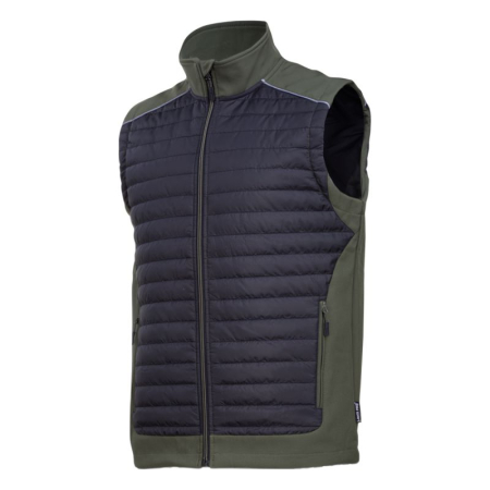 Veste - VESTA MATLASATA / NEGRU-KAKI - S