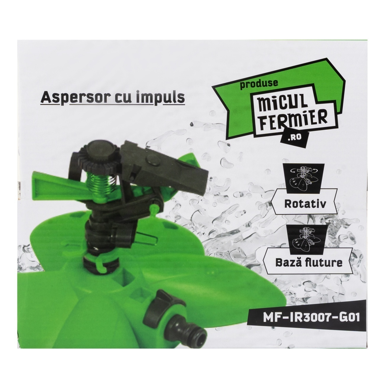 Aspersor rotativ Micul Fermier, cu impuls, baza fluture [2]