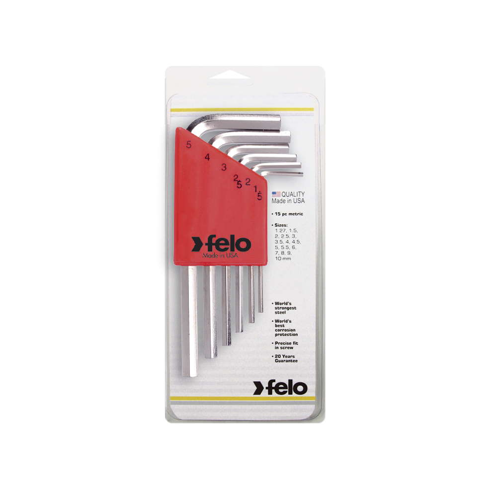 Felo 34500601, Set 6 chei L HEX, scurte, HEX 1.5-5.0mm [1]
