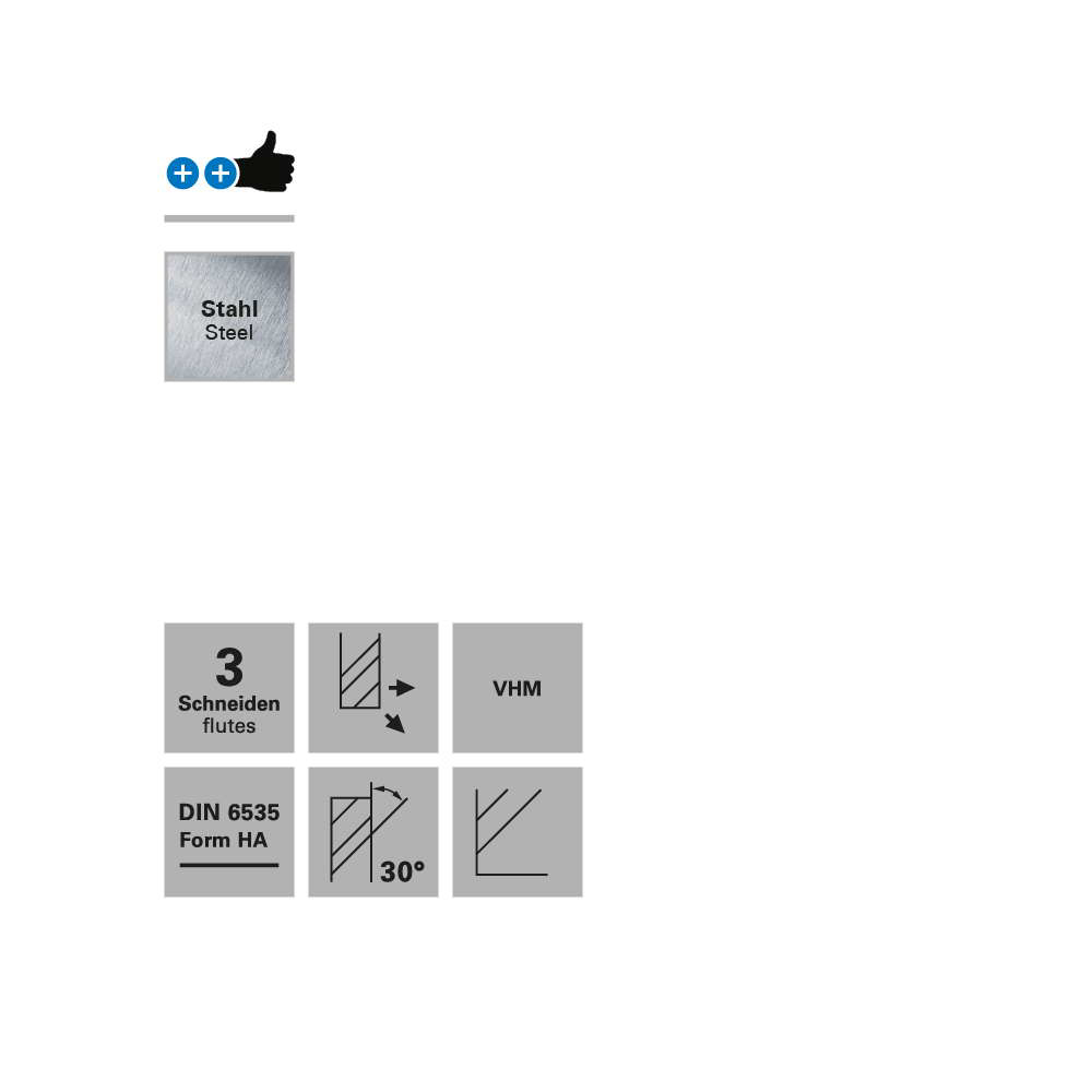 Freza cu 3 caneluri pentru otel, Datron 0068551, 1.75x3.0mm [2]