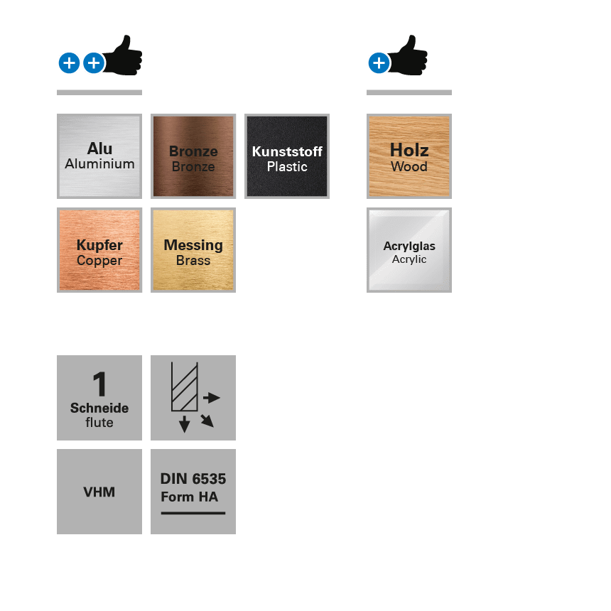Freza gravura, Datron 0068286G, 0.1x6.0mm [2]