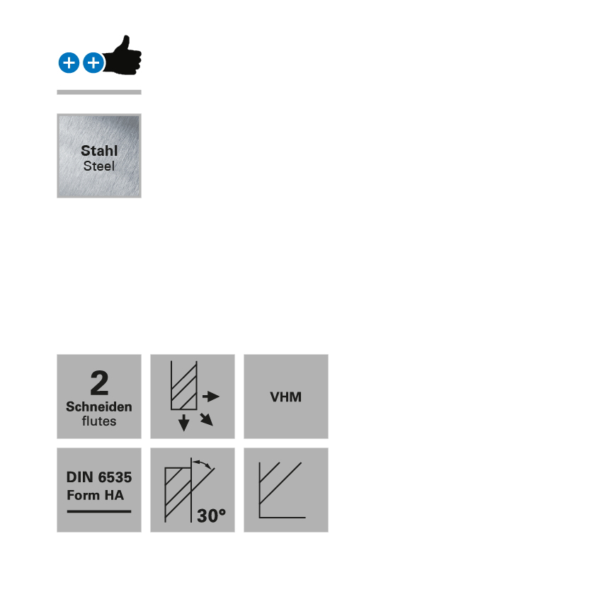 Freza pt. otel, X.CEED, 2 caneluri, Datron 0078020K, 2.0x6.0x3.0mm [2]