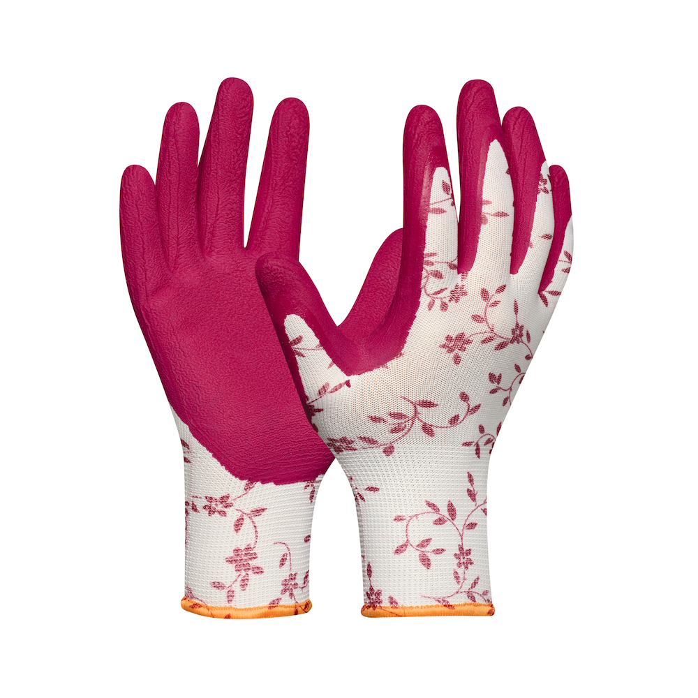 Gebol 709807_07, Set doua perechi de manusi de protectie Flower Duo, din poliester, acoperire din spuma de latex, marimea 7/S [1]