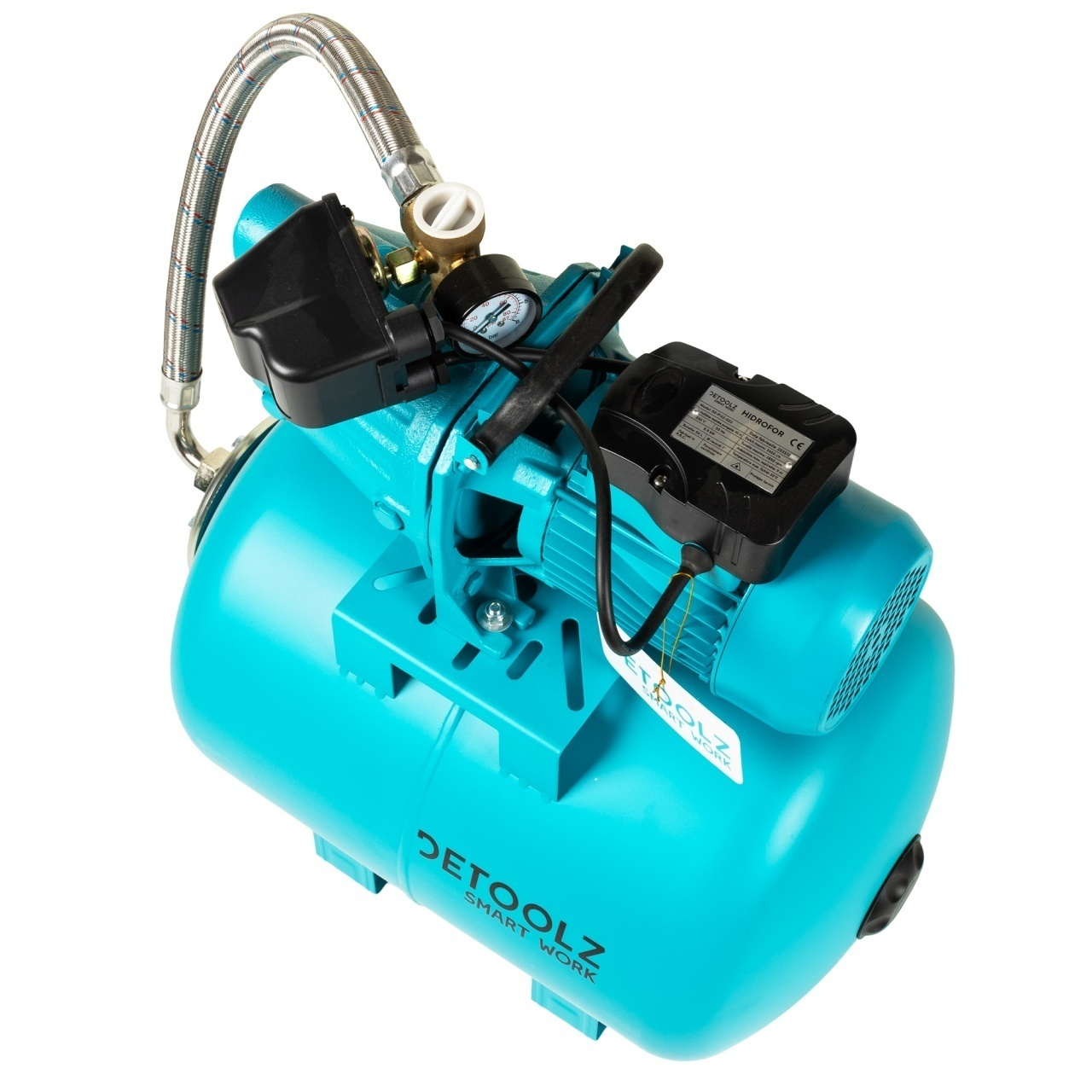 Hidrofor Detoolz 0.9 kW, debit maxim 3300l/h, inaltime maxima pompare 45m, corp pompa fonta, butelie 50L [1]