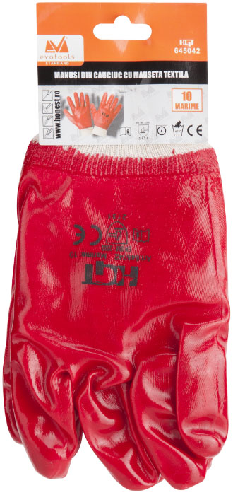 Mănuși din cauciuc cu manșetă textilă [1]