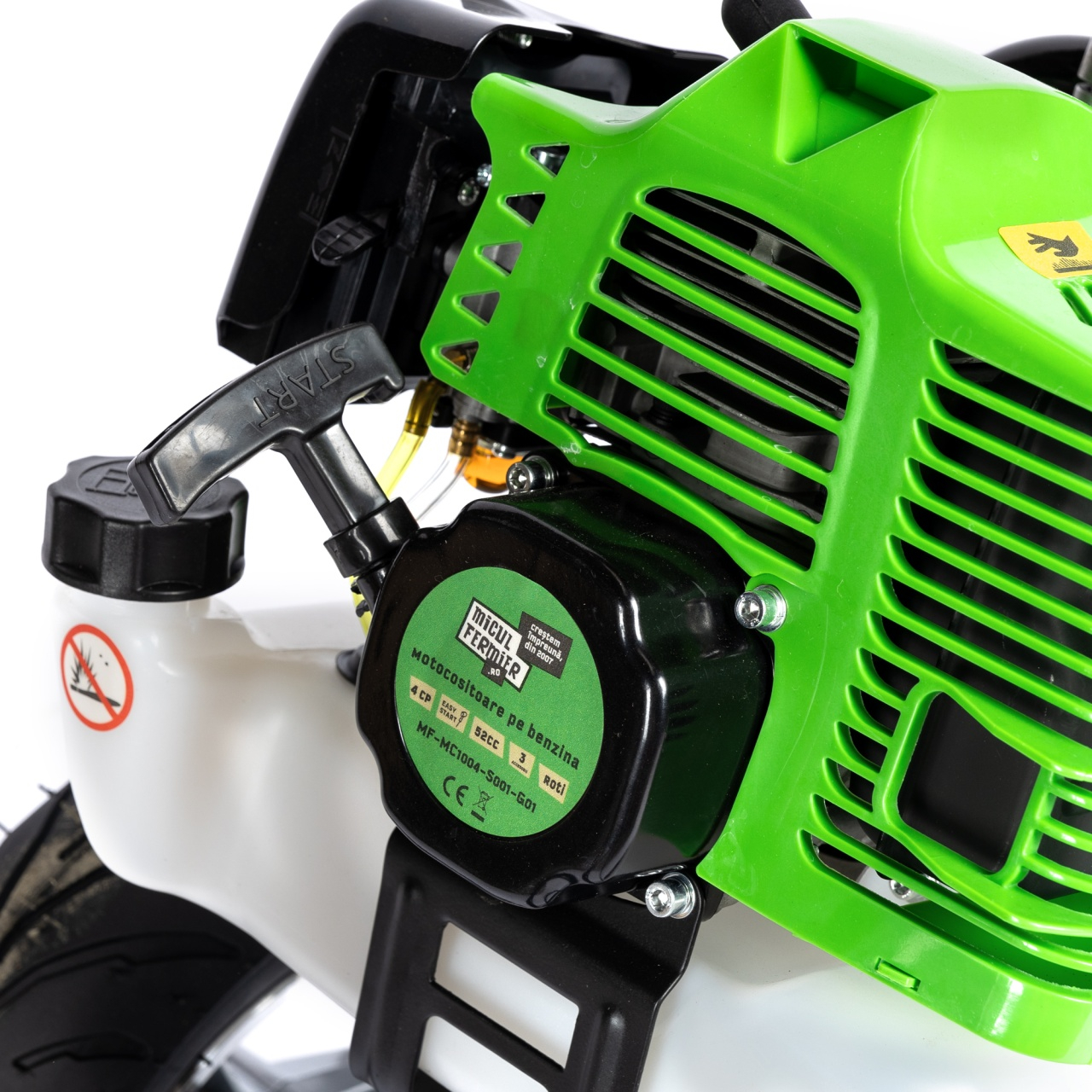 Motocositoare pe benzina cu roti Micul Fermier, 2T, pornire rapida, 3 accesorii [3]