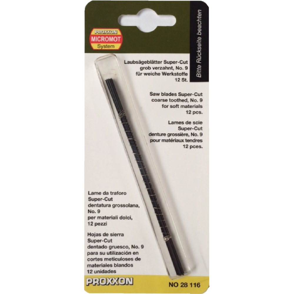 Panze fara pin pentru traforaje, Proxxon 28116, 14 TPI, 12 buc [1]