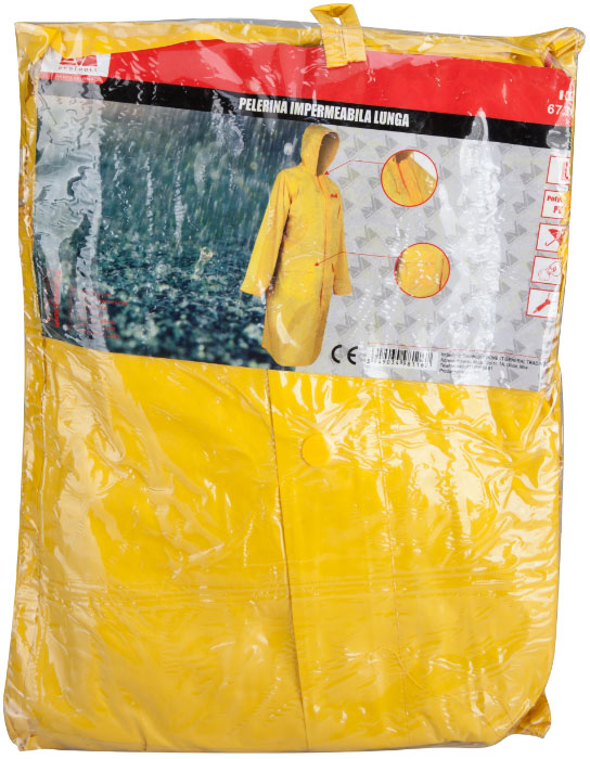 Pelerină impermeabilă lungă galbenă [1]