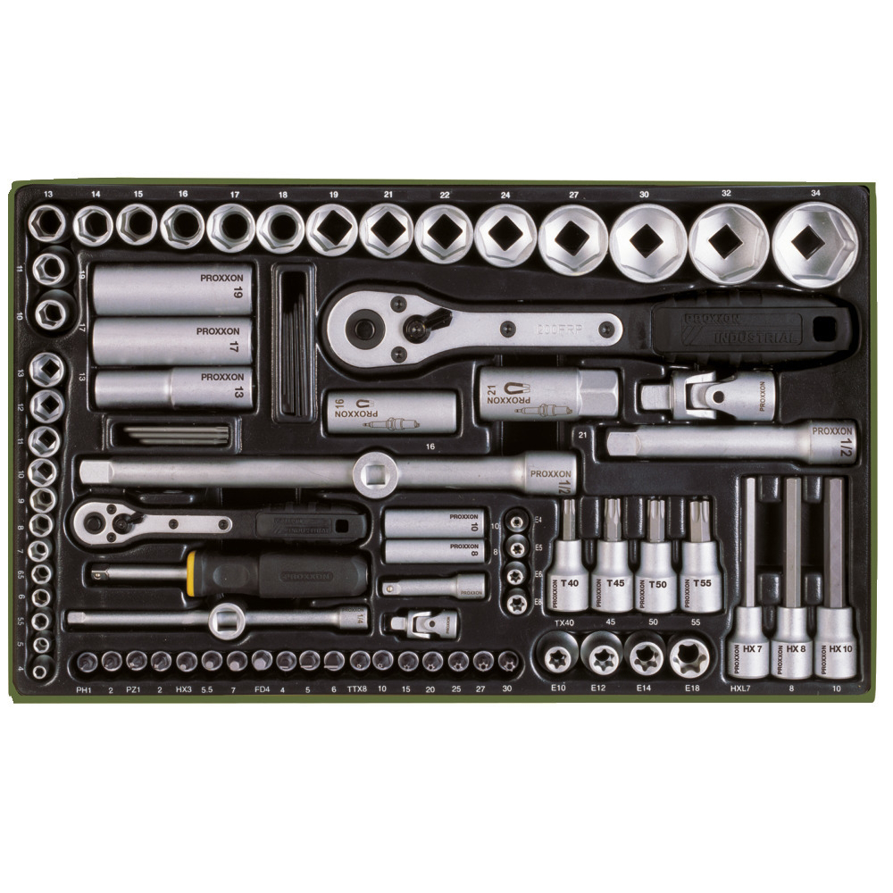 Proxxon 23640, Trusa de tubulare de 1/4' si 1/2' 86 de piese [5]