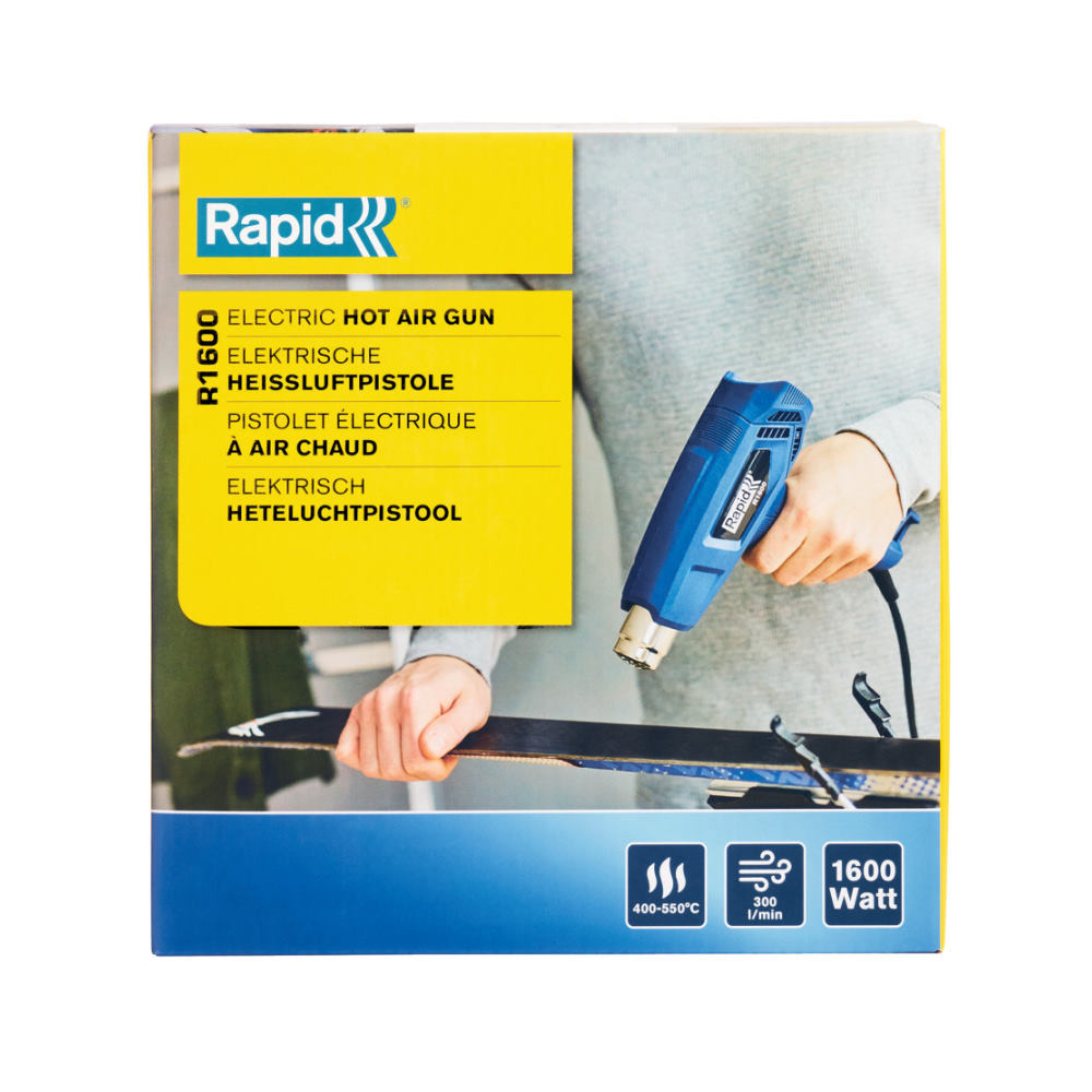 Rapid 24359800, Pistol cu aer cald R1600, temperatura reglabila intre 400-550 grade, 1600W, 300l/min, protectie la supraincalzire [2]