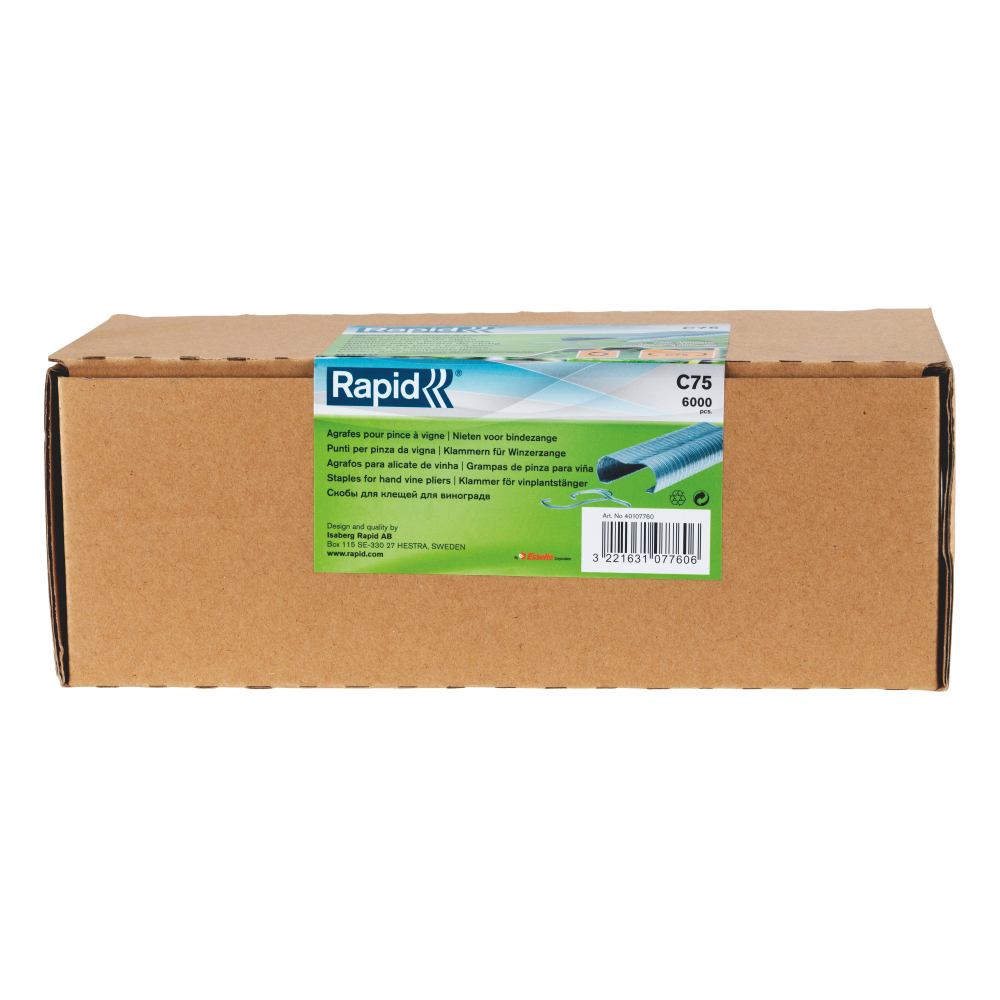 Rapid 40107760, set de 6000 inele pentru gard din aluminiu, C75, diametru 6-18 mm [1]