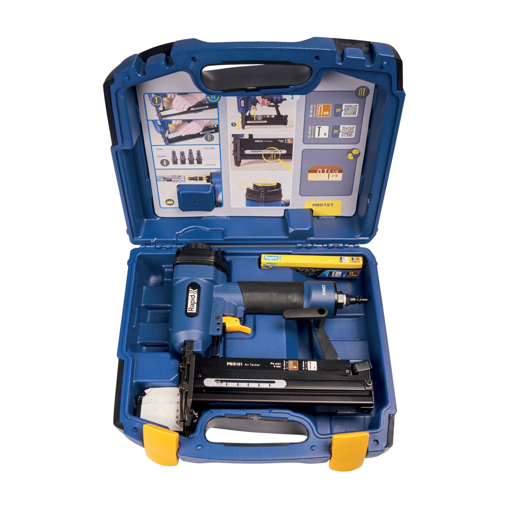 Rapid 5000103, Capsator/ciocan pneumatic PRO PBS151, functional cu capse No.90, 20-40mm si cuie No.8, 15-50mm [3]