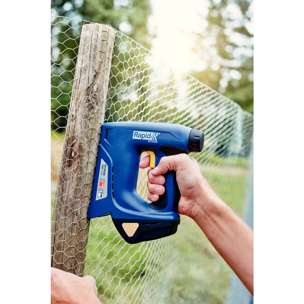 Rapid 5000128, Capsator/ciocan electric cu acumulator BTX530, functional cu capse No.53 si cuie No.8, + geanta [14]