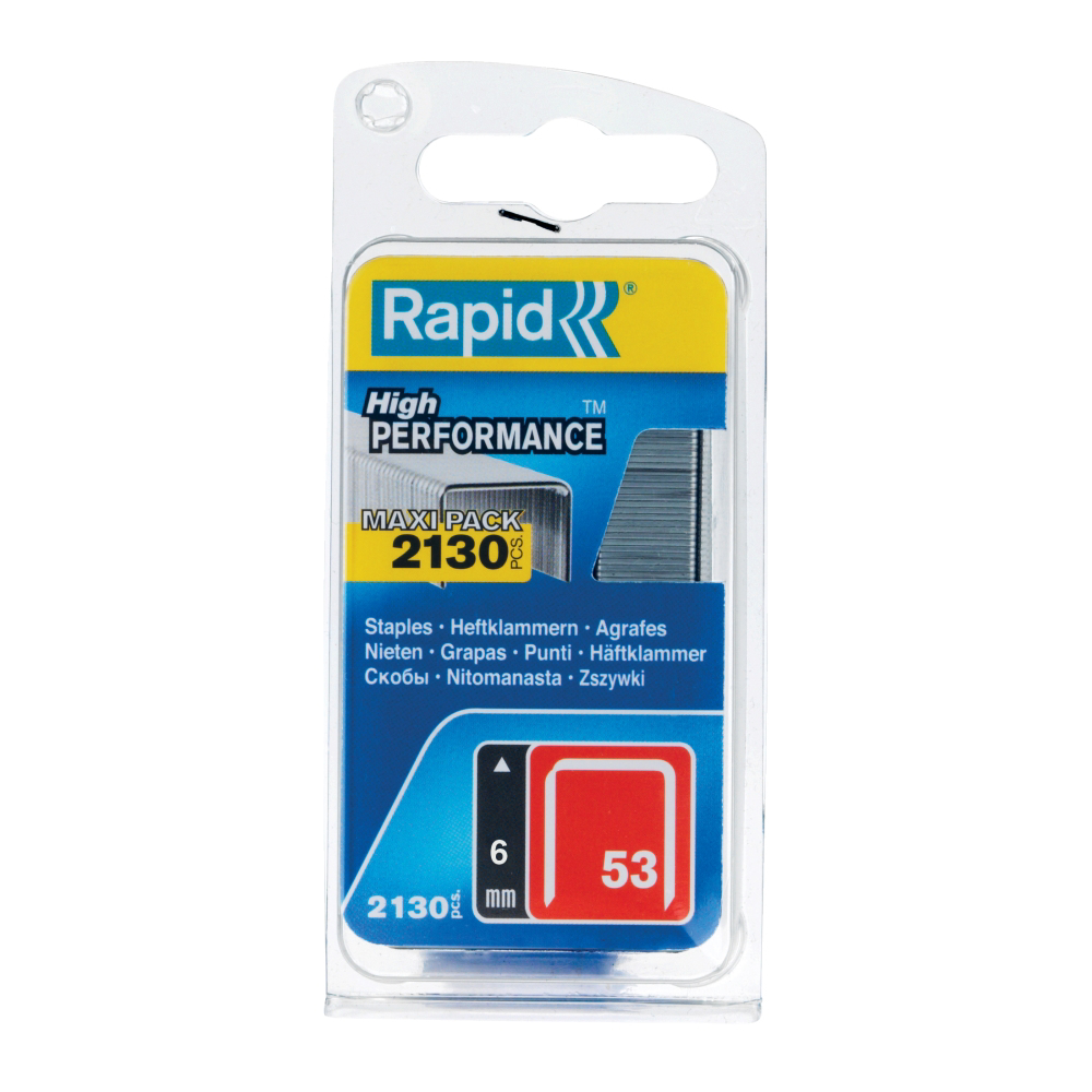 Rapid 5000741, set de 2130 de capse din sarma fina galvanizata No. 53, 6 mm [1]